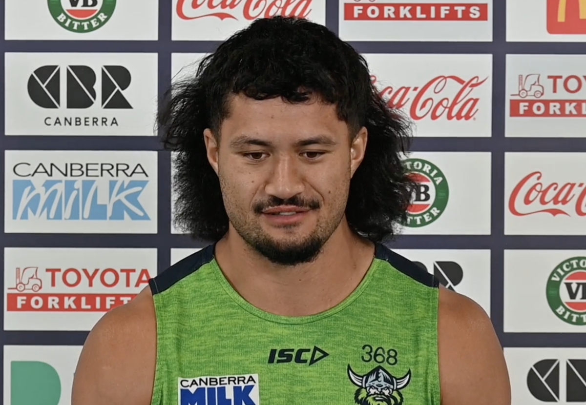 Corey just before his 50th game for the Raiders in 2023. Photo: Raiders.com.au.